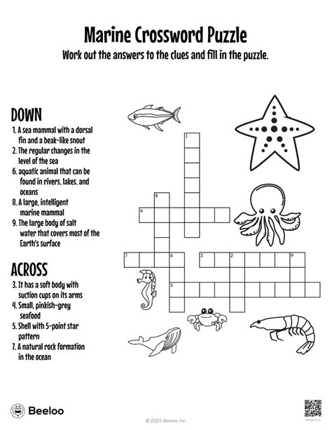 great sea crossword clue